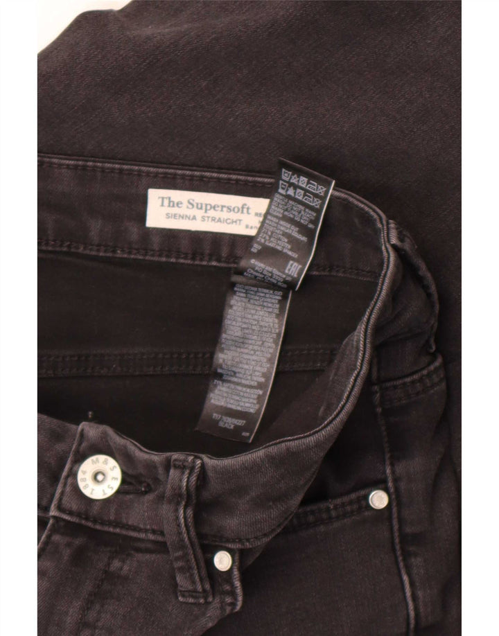 Calça Jeans Marks & Spencer Sienna Straight Feminina UK 12 Médio W30 L30 Preto
