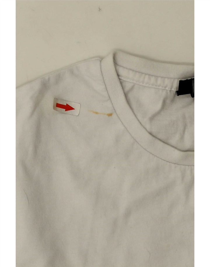 Camiseta masculina Ellesse Top grande de algodão branco