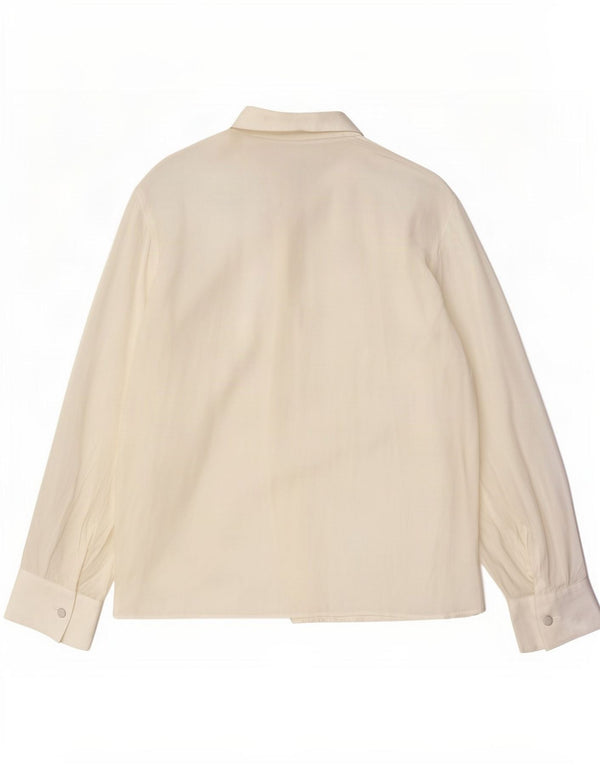 Blusa feminina Arcadia IT 46 grande acetato branco