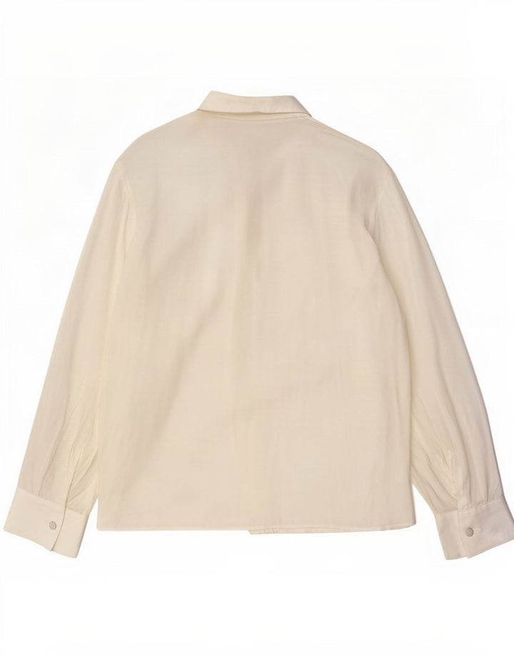 Blusa feminina Arcadia IT 46 grande acetato branco