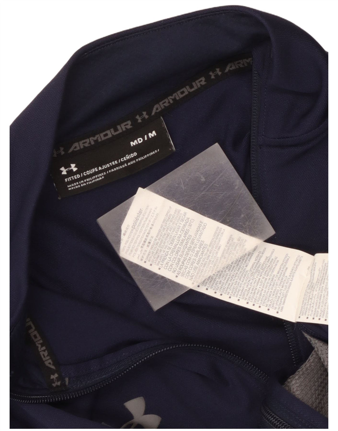 Under Armour Womens Tracksuit Top Jacket UK 12 Médio Azul Marinho Poliéster