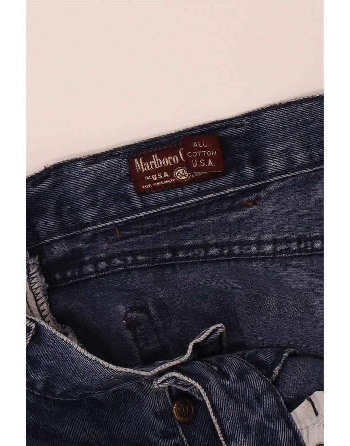 Marlboro Classics Mens Jeans Soltos W38 L28 Azul Algodão