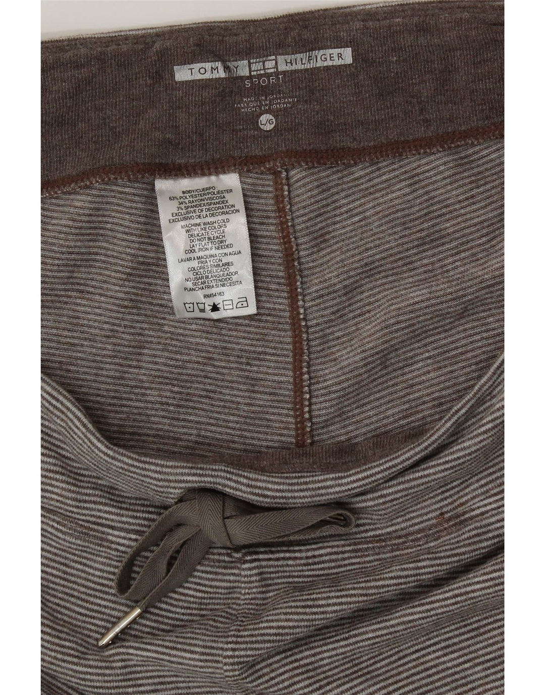 TOMMY HILFIGER Calça de treino feminina Joggers UK 16 Grande Cinza