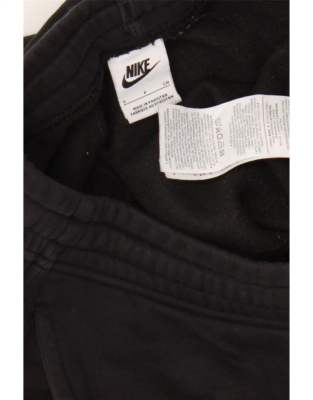 Nike Mens Treino Calças Joggers Pequeno Algodão Preto
