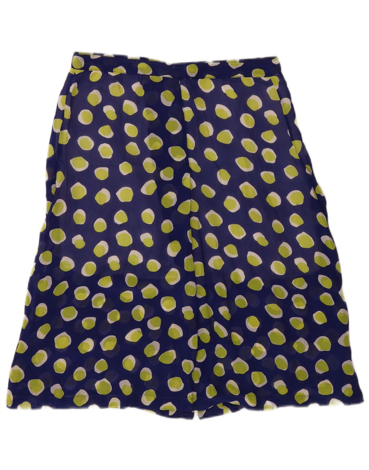 Saia vintage feminina linha A W30 médio azul marinho manchado