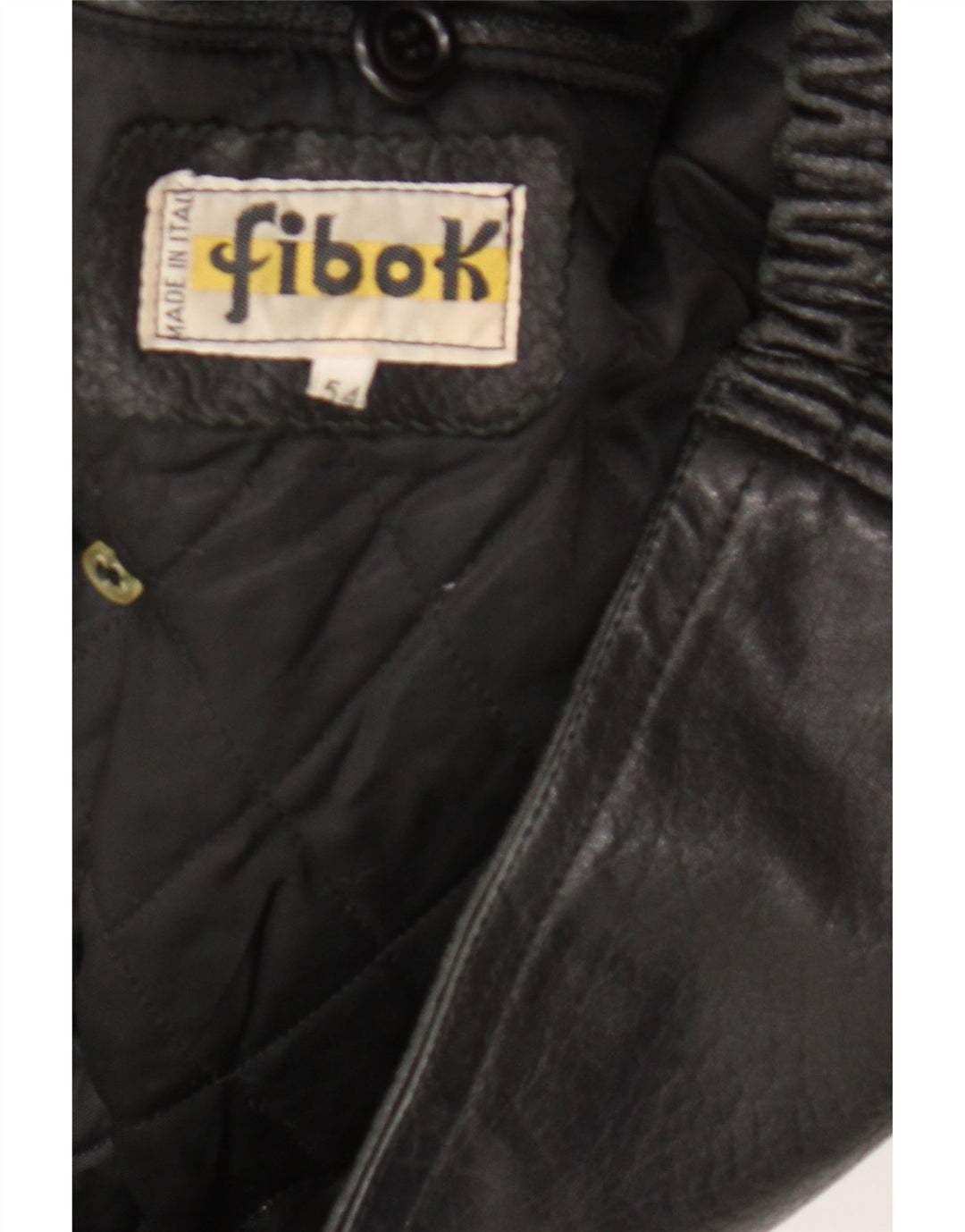 Jaqueta de couro masculina Fibok IT 54 2XL couro preto