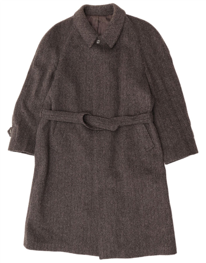 Sobretudo masculino vintage EU 54 2XL cinza espinha de peixe