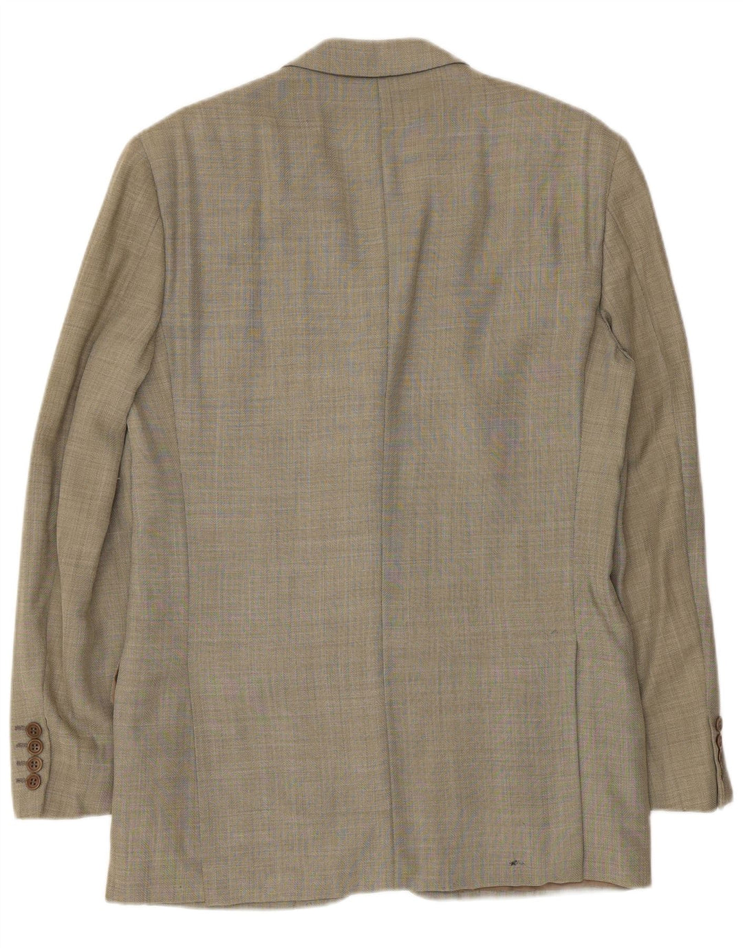 Jaqueta blazer masculina de 3 botões UNGARO IT 46 pequena lã cáqui