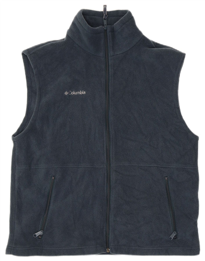 Columbia Mens Fleece Gilet UK 40 Grande Poliéster Azul Marinho