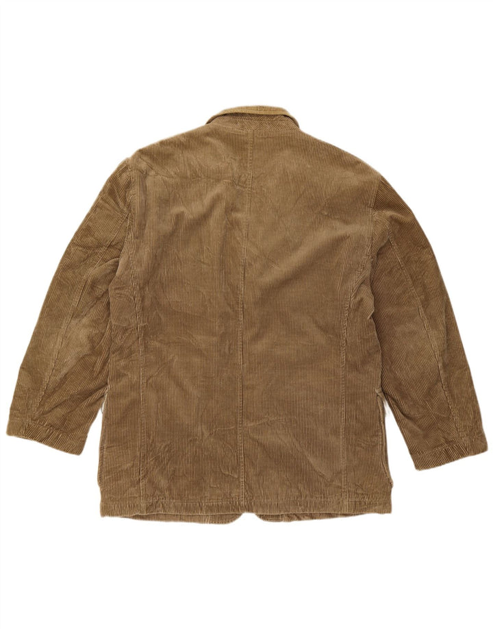 Jaqueta masculina de veludo BENETTON IT 50 grande algodão bege