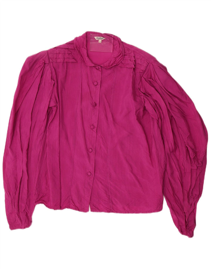 Blusa feminina vintage de manga comprida IT 44 rosa médio