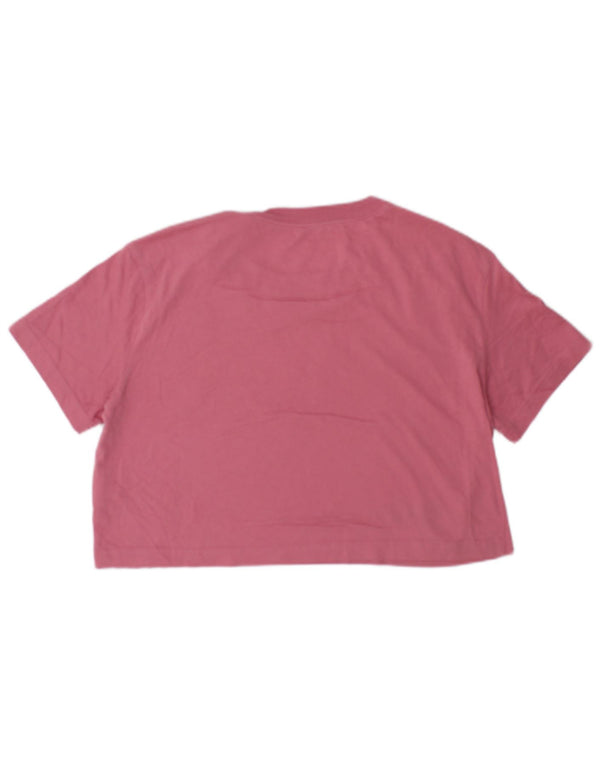 Camiseta Nike Feminina Crop Graphic Top UK 10 Pequeno Algodão Rosa
