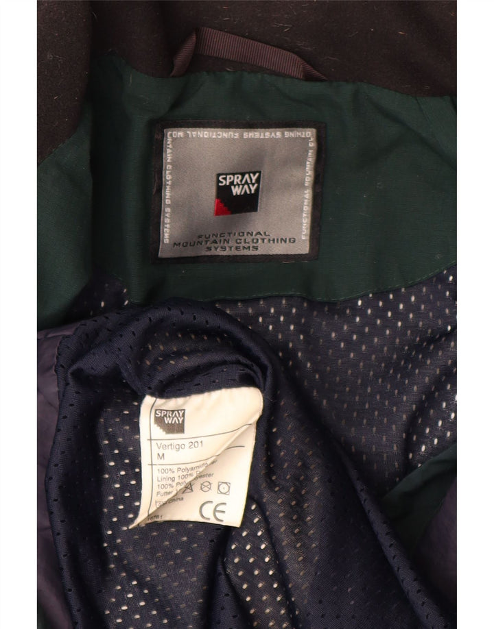 Jaqueta de chuva masculina SPRAYWAY com capuz UK 38 poliamida verde médio