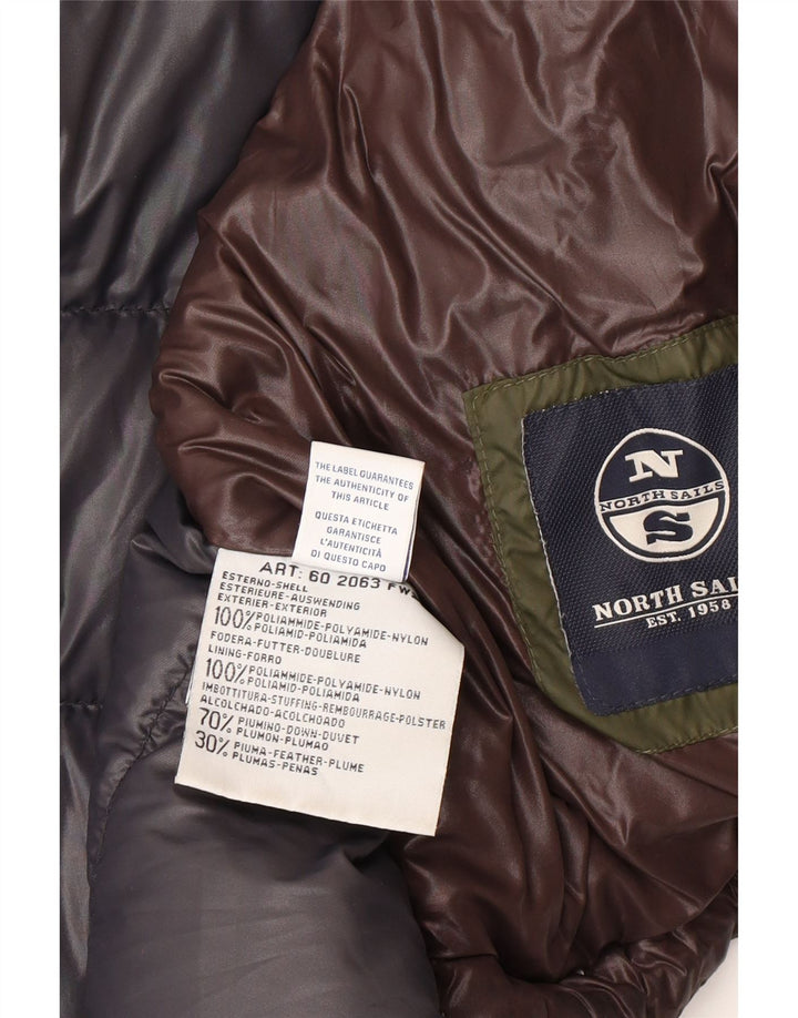 Jaqueta acolchoada masculina NORTH SAILS UK 38 poliamida marrom médio