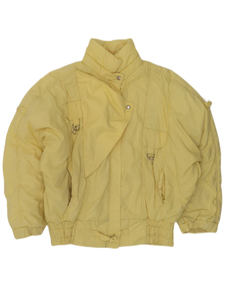 Jaqueta de esqui vintage feminina UK 18 XL amarela