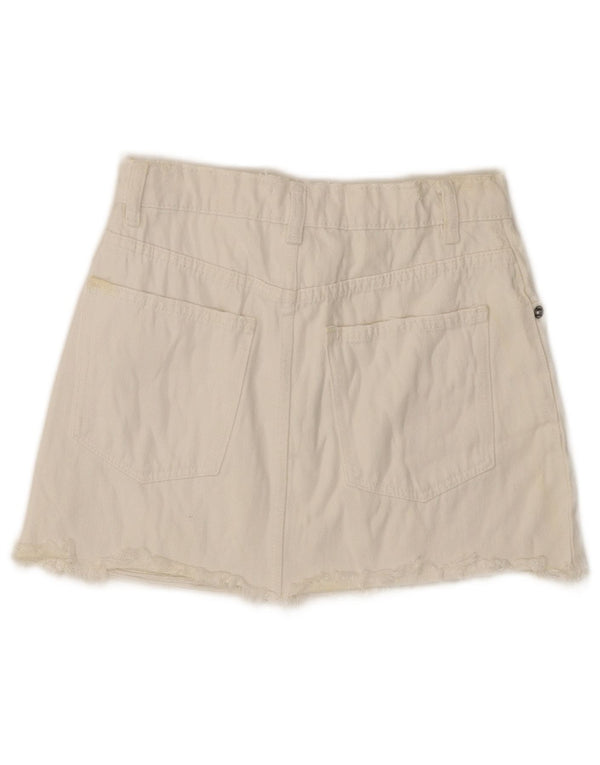 Shorts jeans feminino Zara pequeno W26 branco