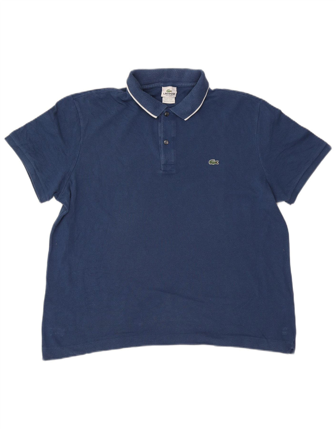 Camisa polo masculina Lacoste Regular Fit tamanho 6 XL azul marinho