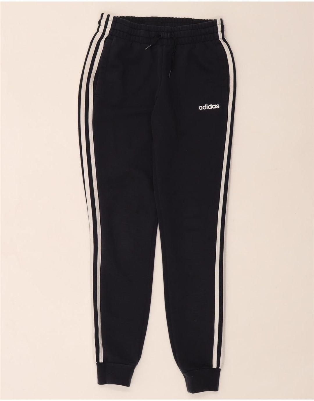 Adidas Mulheres Treino Calças Joggers UK 12 Médio Azul Marinho