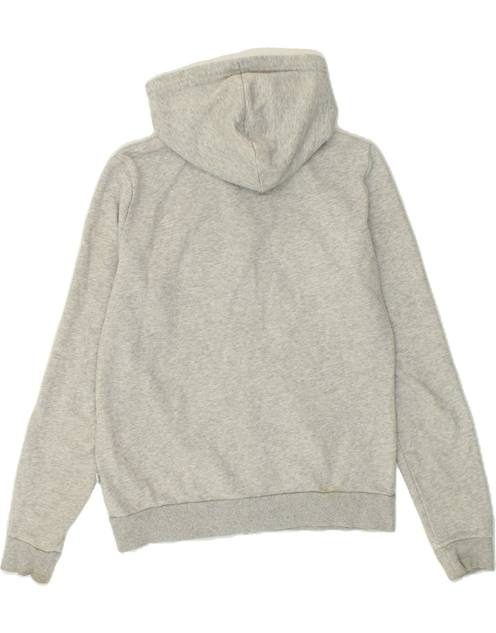 PUMA Womens Graphic Zip Hoodie Sweater UK 12 Medium Grey Cotton Vintage Puma and Second-Hand Puma from Messina Hembry 