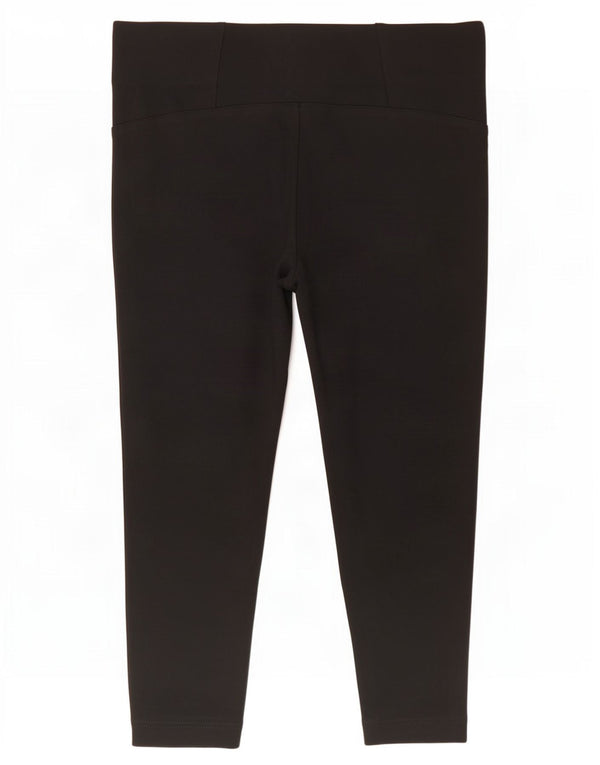 Calça feminina cortada de cintura alta Marks & Spencer UK 20 2XL W38 L23 preta