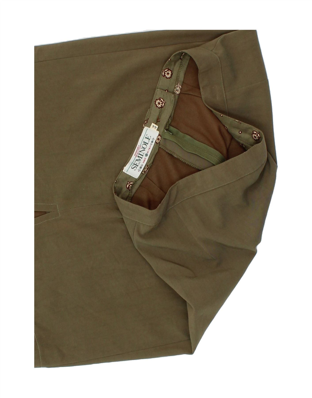 VINTAGE Womens Pencil Skirt IT 44 Medium Khaki Vintage Vintage and Second-Hand Vintage from Messina Hembry 