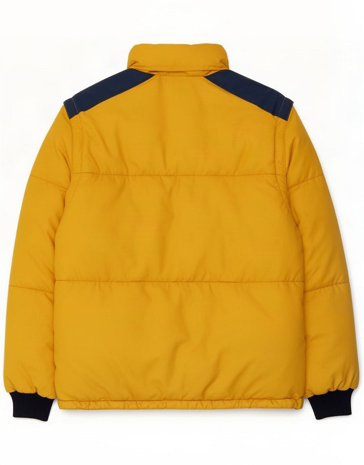 Ciesse Piumini Jaqueta masculina acolchoada com capuz tamanho 40 Colorblock amarelo médio
