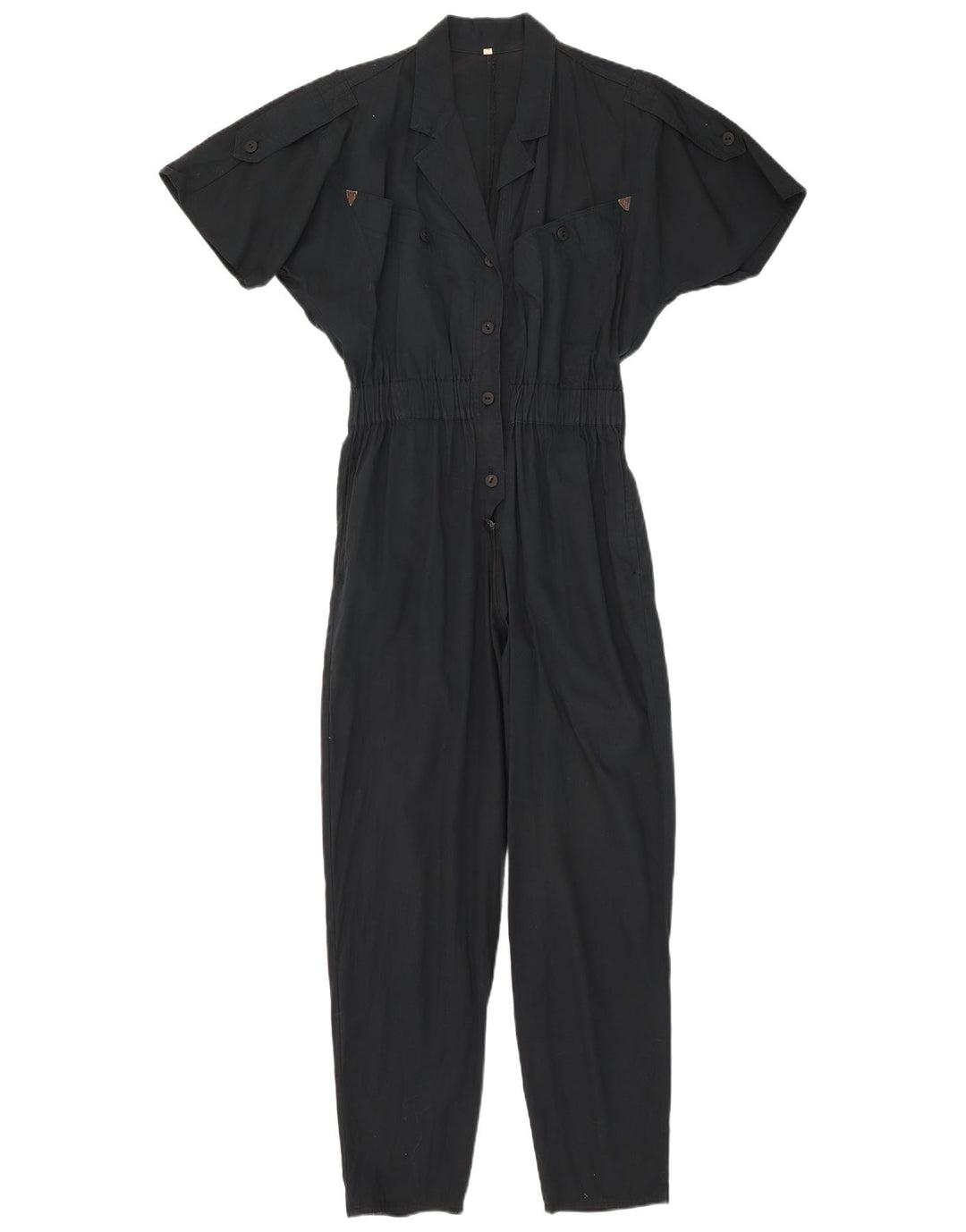 Macacão feminino vintage IT 42 algodão azul marinho médio