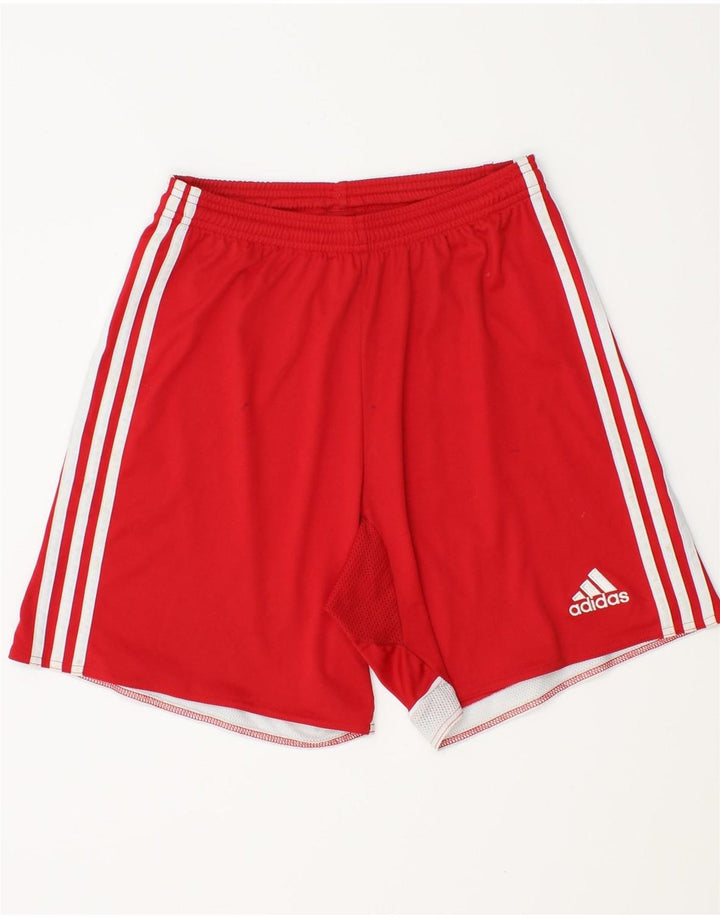 ADIDAS Mens Climacool Sport Shorts Pequeno Poliéster Colorblock Vermelho