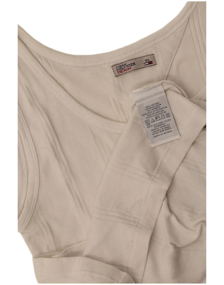 Colete feminino TOMMY HILFIGER UK 18 XL algodão branco