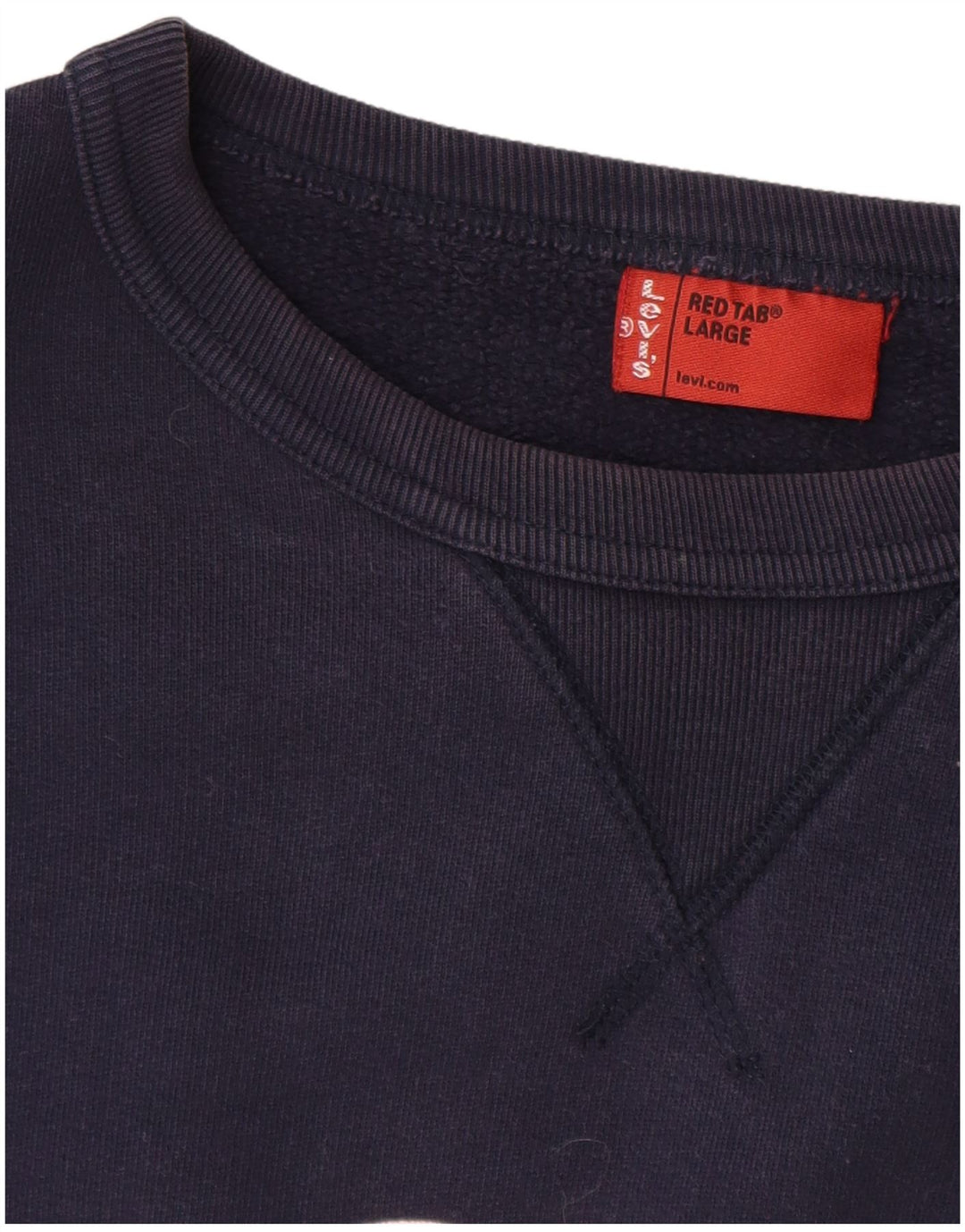 LEVI'S moletom gráfico masculino jumper grande algodão azul marinho
