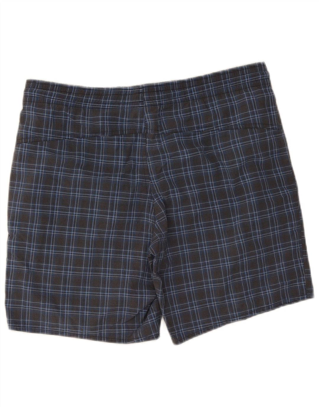 Shorts de natação masculino Adidas pequeno poliéster xadrez azul marinho