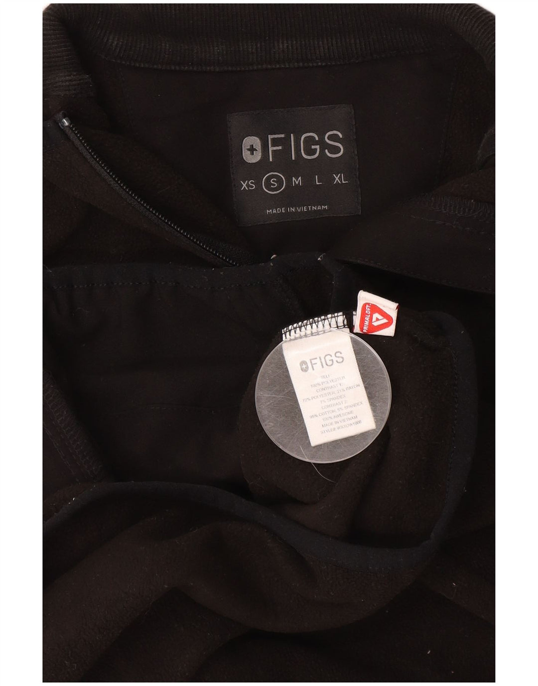 FIGS Womens Fleece Gilet UK 10 Pequeno Poliéster Preto