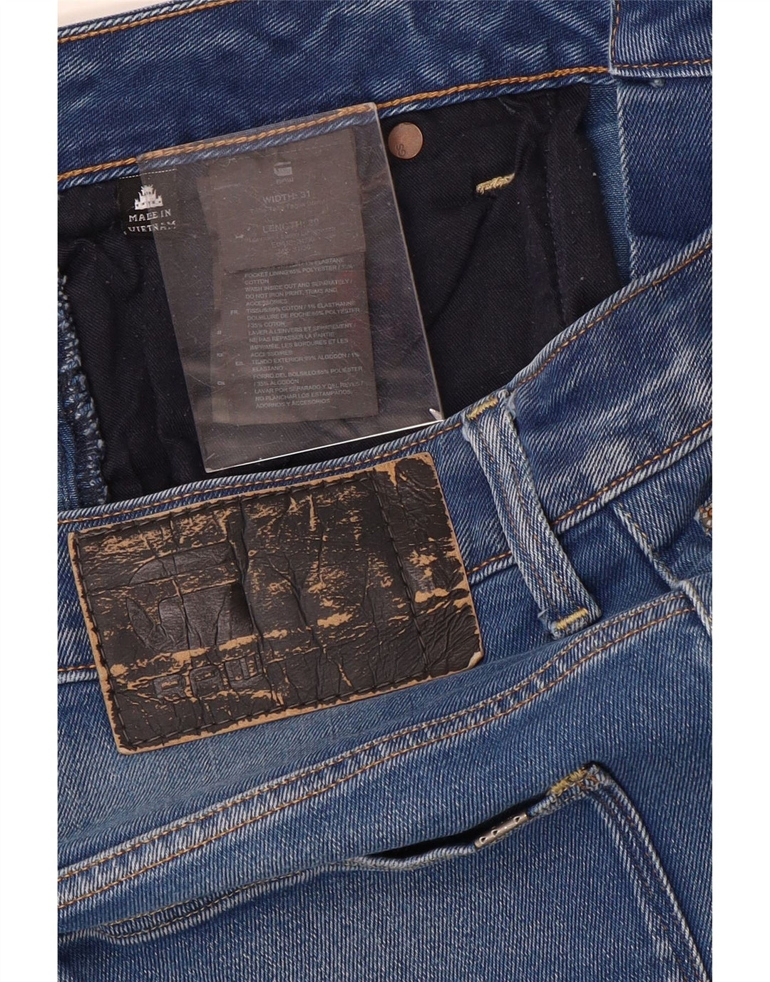 G-Star Masculino Banana Slim Jeans W31 L30 Azul