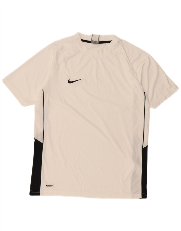 Camiseta masculina Nike Top UK 39/41 médio branco colorblock poliéster
