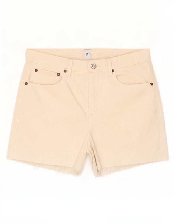 Shorts de veludo feminino Gap médio W28 algodão branco