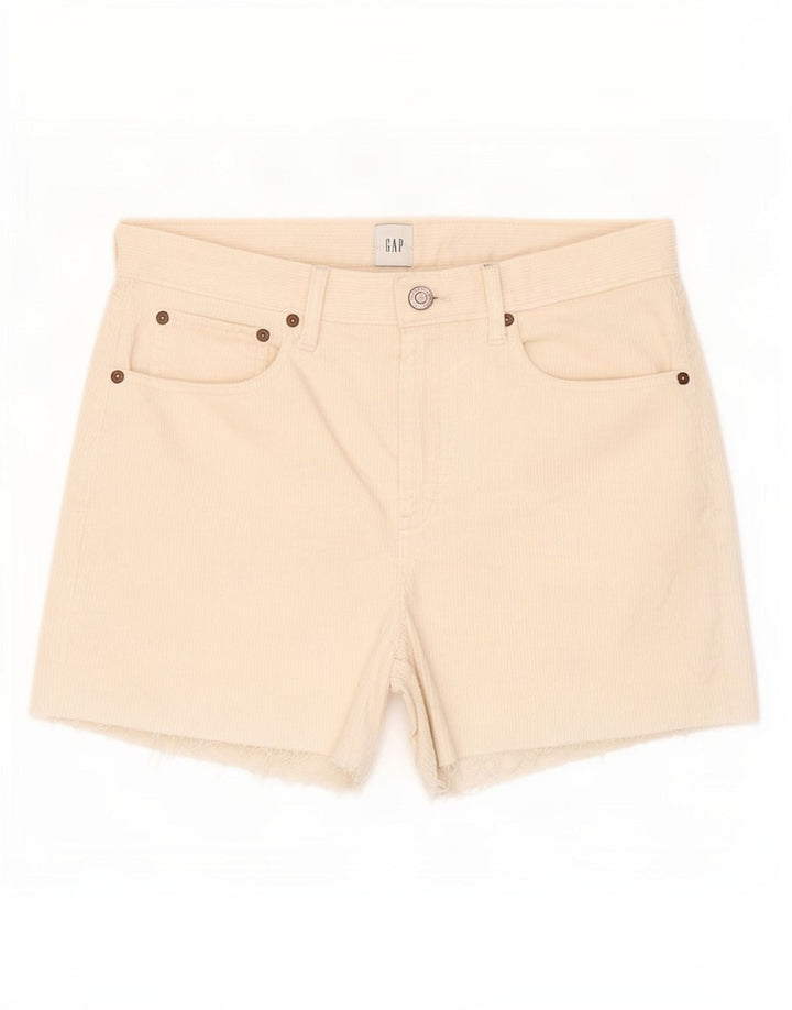 Shorts de veludo feminino Gap médio W28 algodão branco