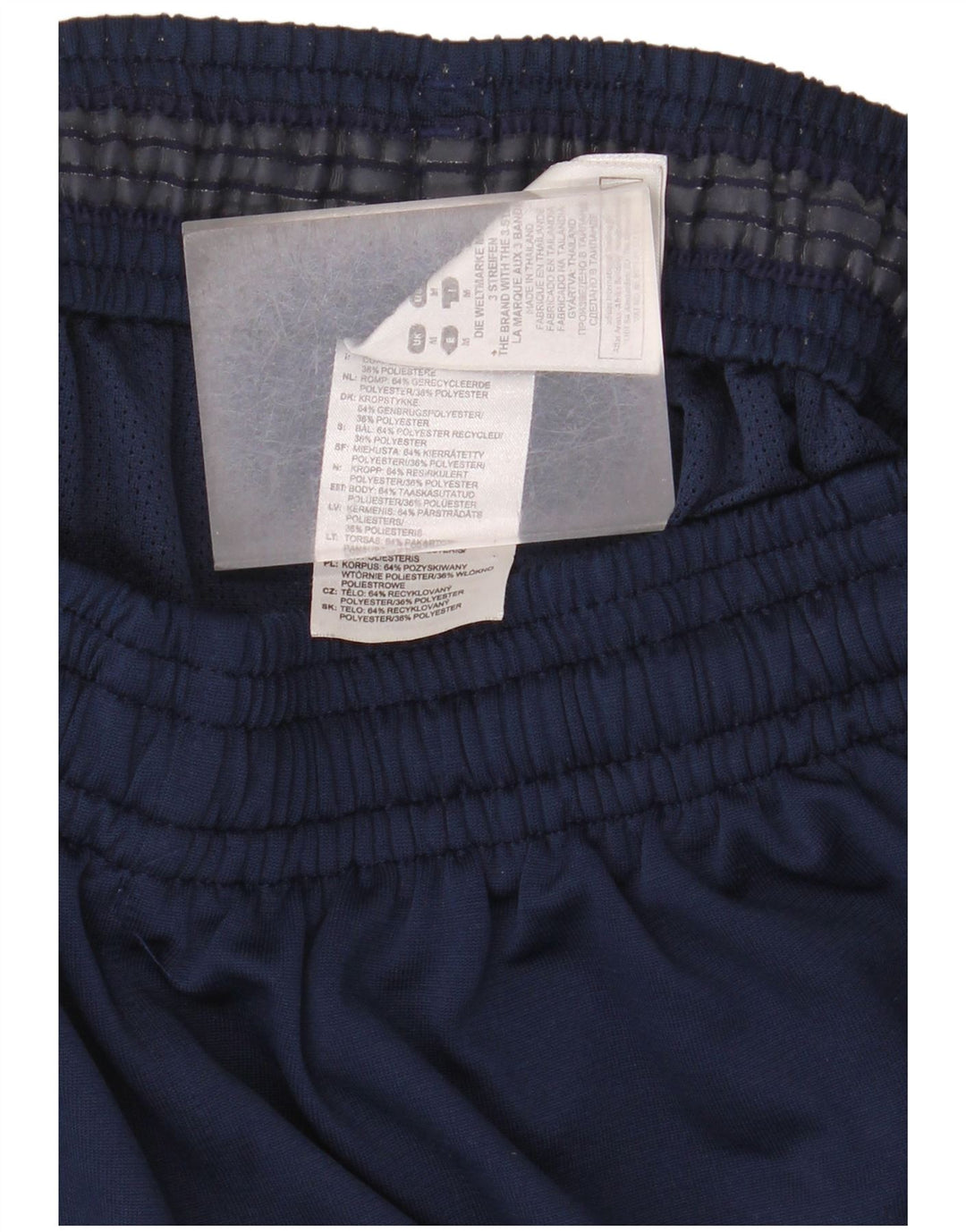 Shorts esportivos gráficos masculinos Adidas médio azul marinho poliéster