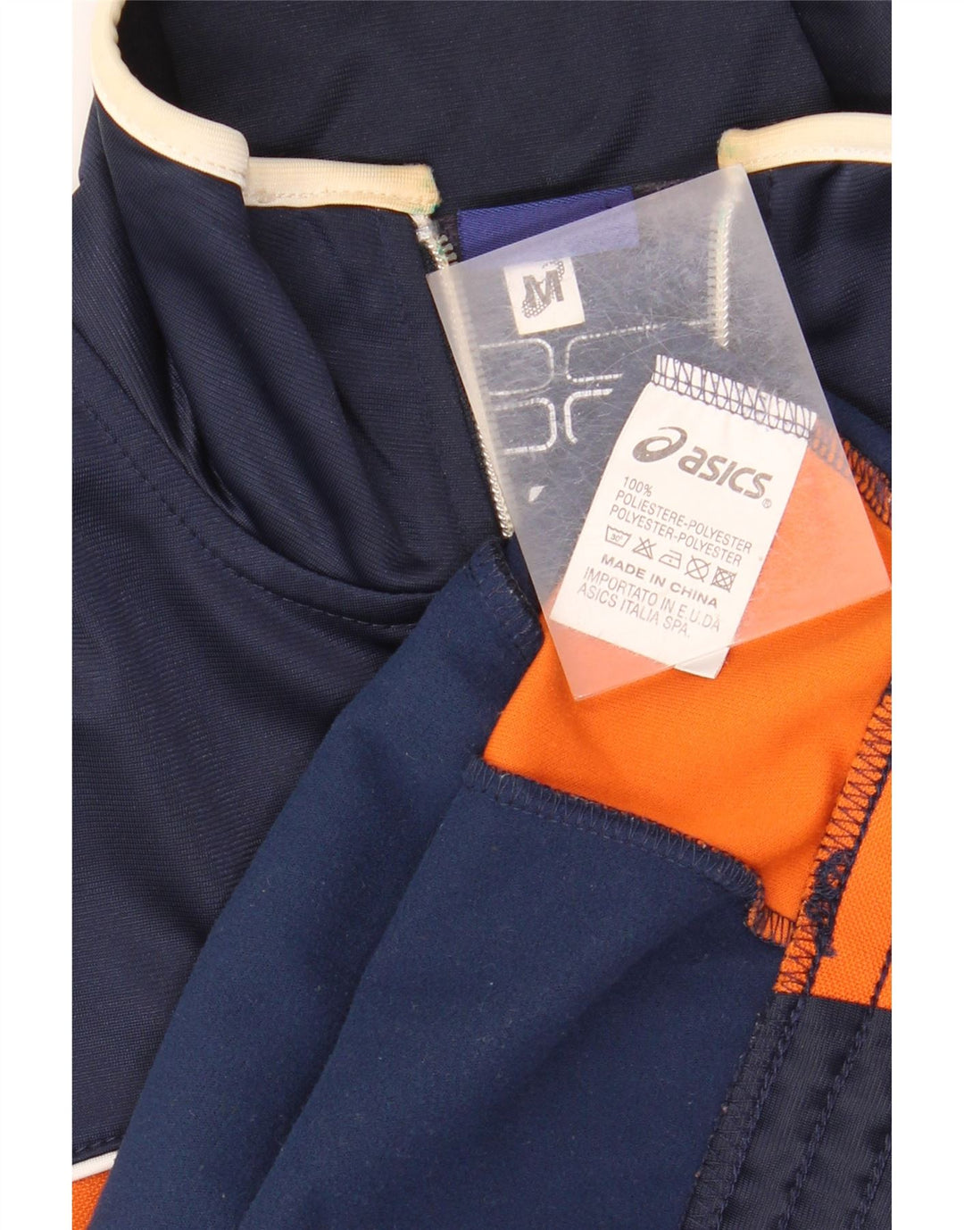ASICS Mens Treino Top Jacket Médio Azul Marinho Colourblock Poliéster
