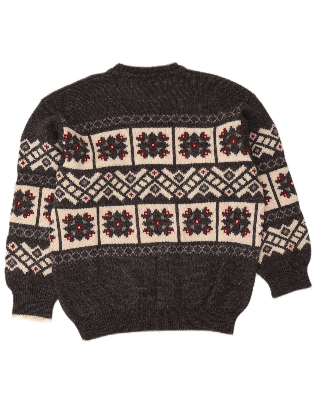 Suéter masculino Sevres com gola redonda IT 48 cinza médio geométrico