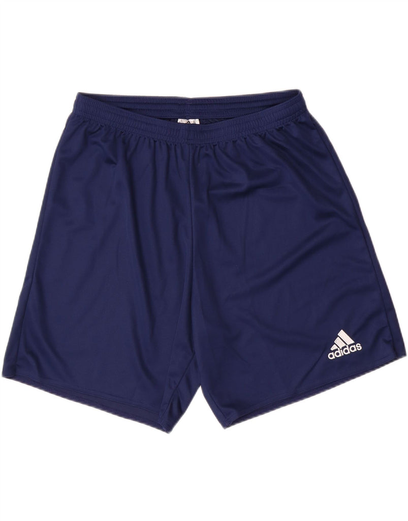 ADIDAS Mens Aeroready Graphic Sport Shorts Large Navy Blue Polyester Vintage Adidas and Second-Hand Adidas from Messina Hembry 