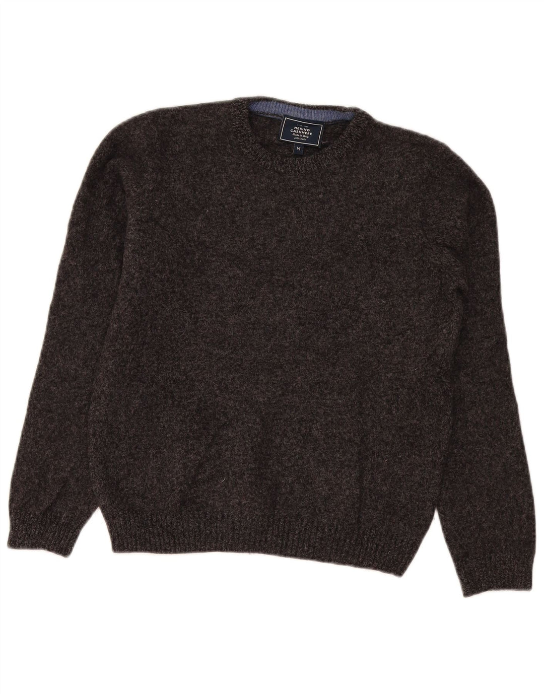 Suéter feminino John Lewis com gola redonda Reino Unido 14 lã de cordeiro cinza médio