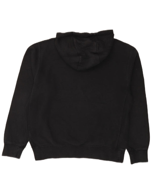 Nike masculino gráfico moletom com capuz médio algodão preto