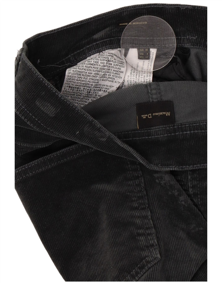 Calça feminina de veludo Massimo Dutti EU 40 médio W30 L31 azul marinho
