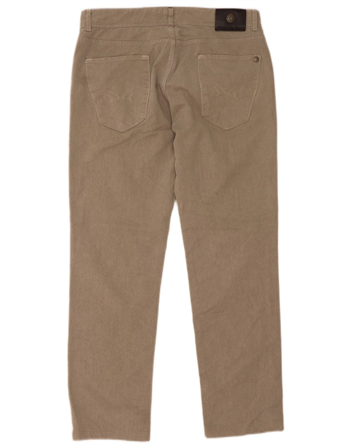 Trussardi Calça jeans reta masculina W36 L31 algodão bege