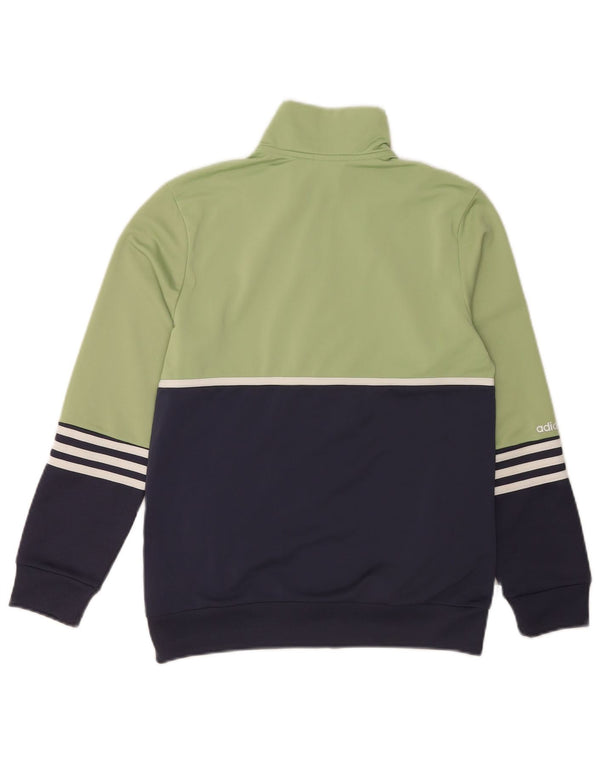 Jaqueta Adidas Meninos Treino Top 12-13 Anos Verde Colorblock Esportes