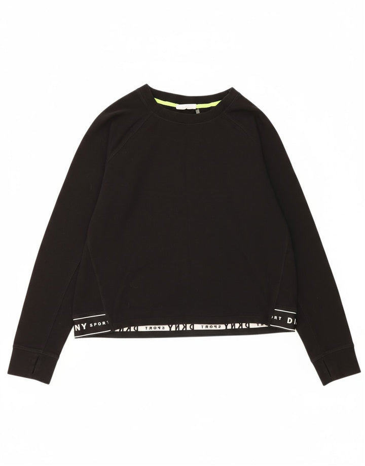 Suéter feminino DKNY UK 18 XL algodão preto
