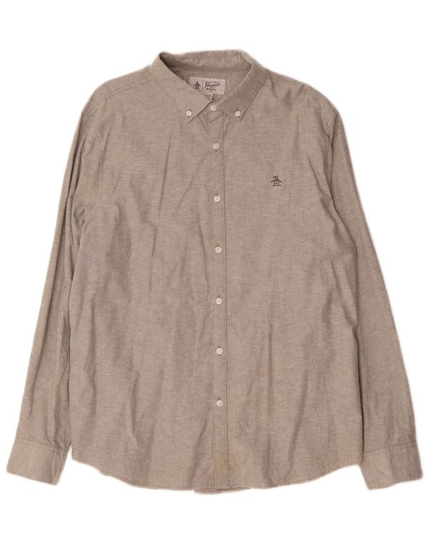 Camisa masculina Penguin XL algodão cinza