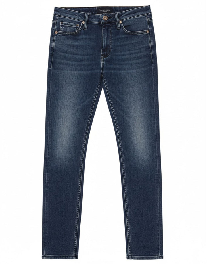 Calça jeans skinny feminina Calvin Klein W28 L32 azul