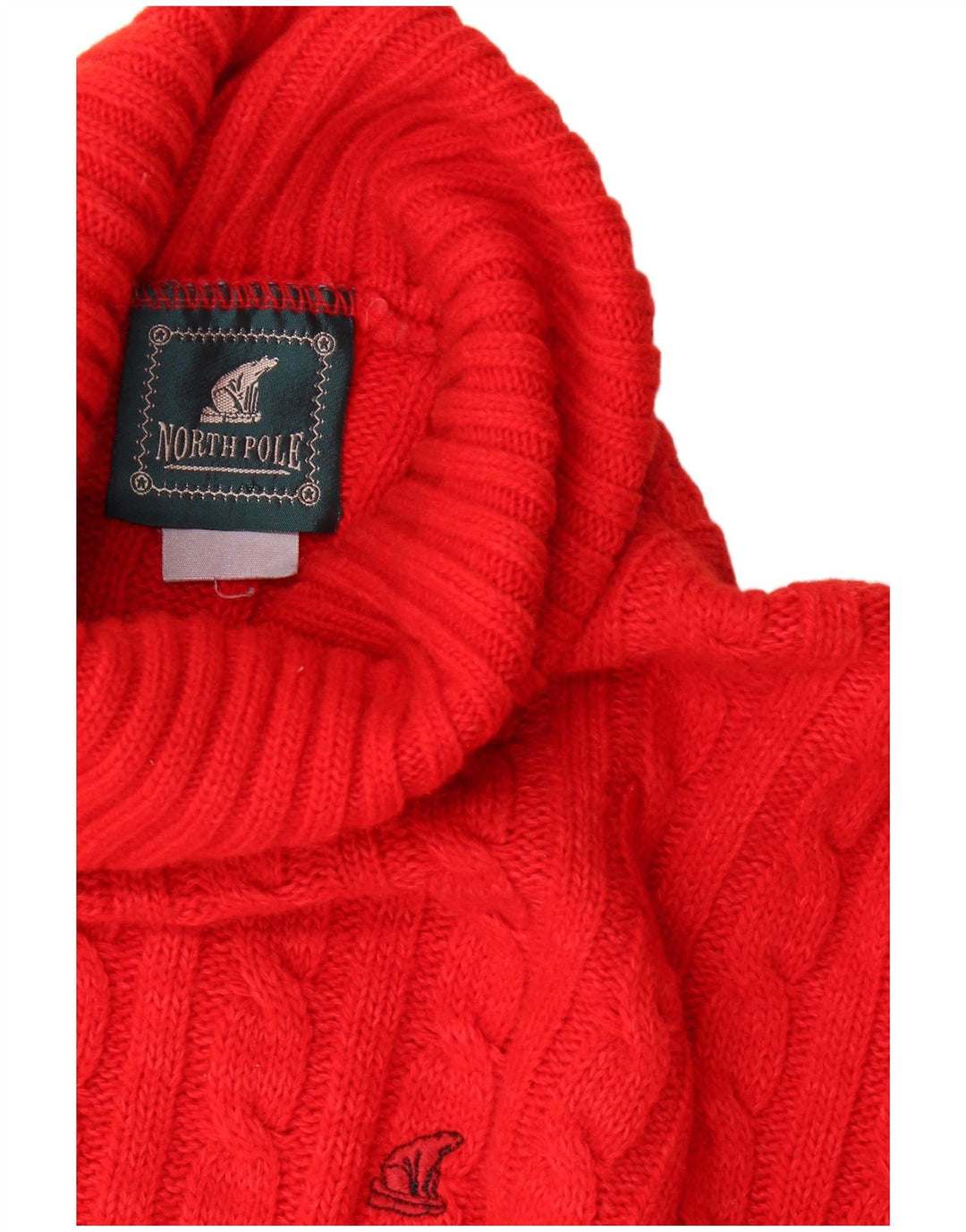 Suéter feminino North Pole com gola redonda UK 18 XL vermelho