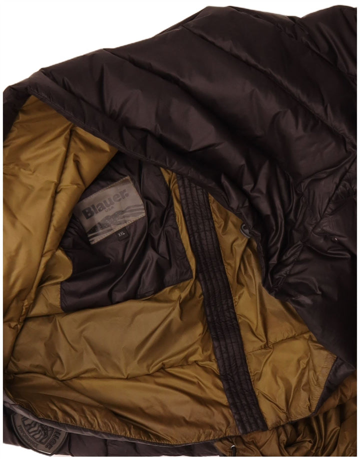 Jaqueta masculina acolchoada com capuz Blauer UK 44 2XL poliamida preta